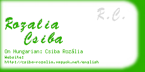 rozalia csiba business card