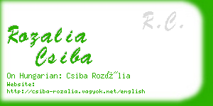 rozalia csiba business card